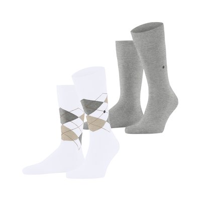 Chaussettes Unies Et Motifs Losange, Lot De 2 Pair BURLINGTON