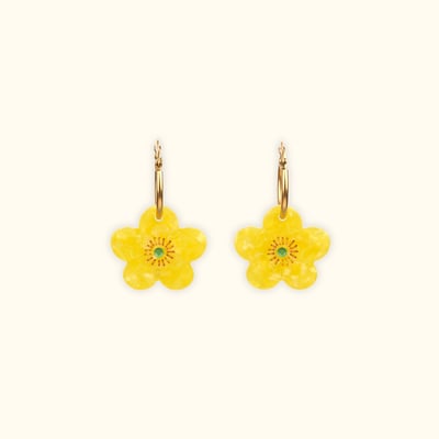 Boucles d'oreilles BOUTON D'OR COUCOU SUZETTE