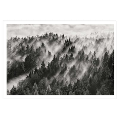 Affiche paysage rayons de lumière HEXOA