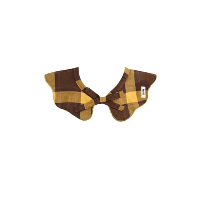 Bandana pour chien style col tartan moutarde, Lola CAFIDE