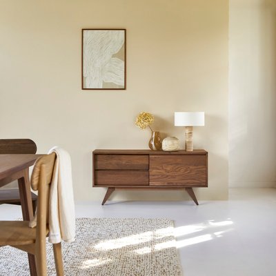 Buffet en noyer massif 130 cm ESMÉE TIKAMOON