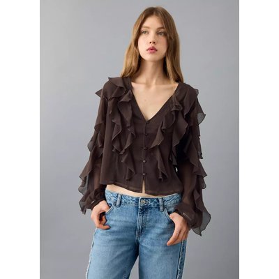 Blouse volants fluide MANGO TEEN