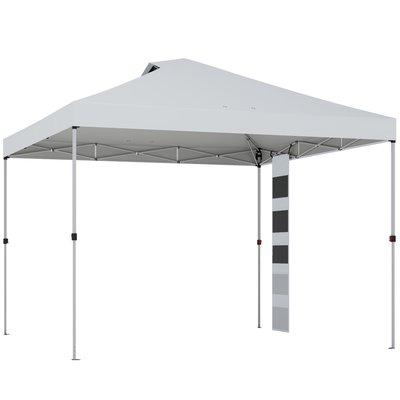 Auvent pliant Tissu Oxford Blanc OUTSUNNY