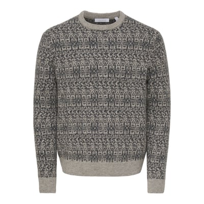 Pull col rond, en 61% laine, Nordic ONLY & SONS