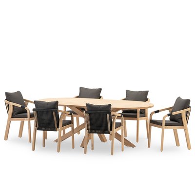 Salon de jardin, 6 chaises, SIENA & ZANZIBAR DEFORA HOME