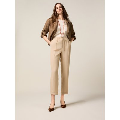 Pantalon chino en tissu mélangé au lin OLTRE