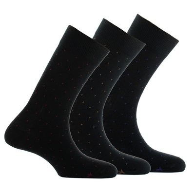 Lot de 3 paires de mi-chaussettes en coton Plumetis KINDY