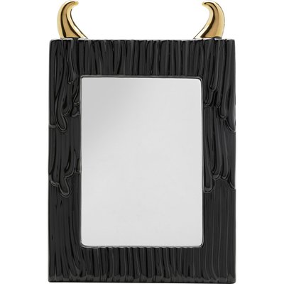 Miroir de table Yeti noir et doré 19x29cm KARE DESIGN