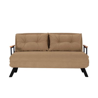 Canapé lit 2 places convertible en tissu avec pieds en métal L133 cm - SANDO CALICOSY