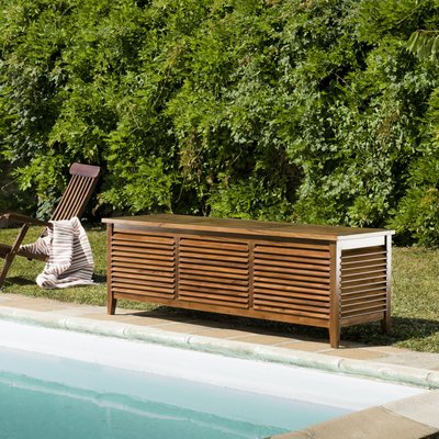 Coffre de jardin en teck 200 cm SUMMER PIER IMPORT