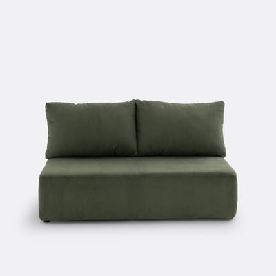 Elément banquette modulable, en velours côtelé fines côtes, MONICA LA REDOUTE INTERIEURS