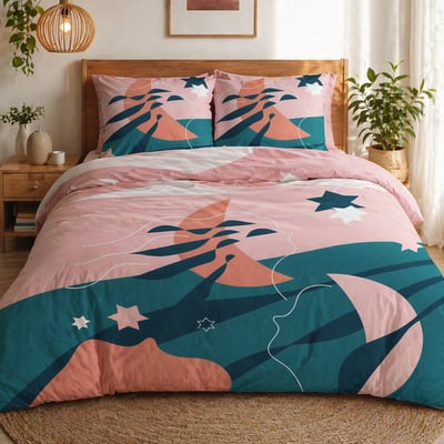 Parure housse de couette coton, Heol C DESIGN HOME TEXTILE