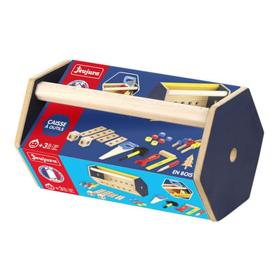 Caisse a outils en bois avec accessoires JEUJURA
