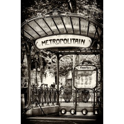 Tableau noir et blanc métropolitain paris HEXOA