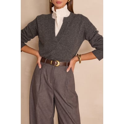 Pull col V BALTHAZAR en laine Maison 123
