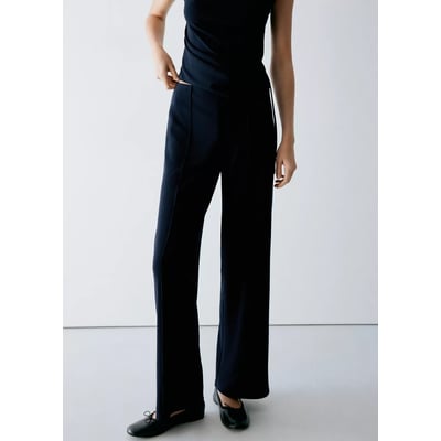 Pantalon droit coutures décoratives MANGO