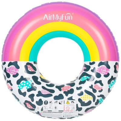 Bouée Gonflable XXL Arc en ciel -Léopard AIRMYFUN
