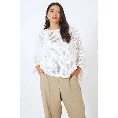 Pull uni chauve souris en coton tricoté JEAN-MARC PHILIPPE