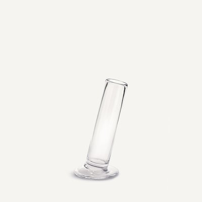 Vase cylindrique incliné en verre H24 cm, Stille AM.PM