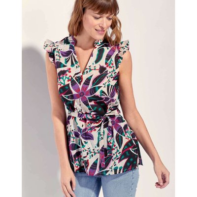 Blouse imprimée sans manche coton bio ARCELIO LA FIANCÉE