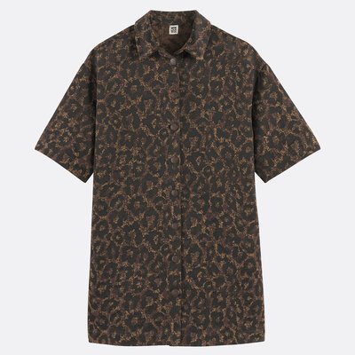 Signature Sara Loose-Fitting Short Jacquard Dress in Leopard Print LA REDOUTE COLLECTIONS