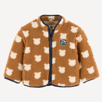 Gilet col montant, en sherpa, motif animalier LA REDOUTE COLLECTIONS