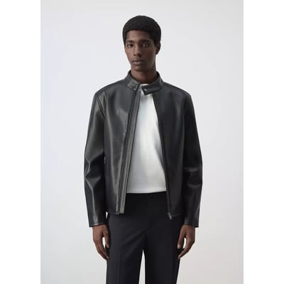 Blouson simili-cuir fermeture Éclair MANGO MAN
