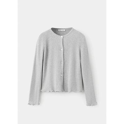 Cardigan côtelé en mélange de coton MANGO KIDS