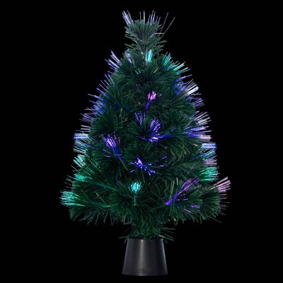 Sapin fibre optique intérieur lumineux 3 LED H45cm à piles FEERIC LIGHTS & CHRISTMAS