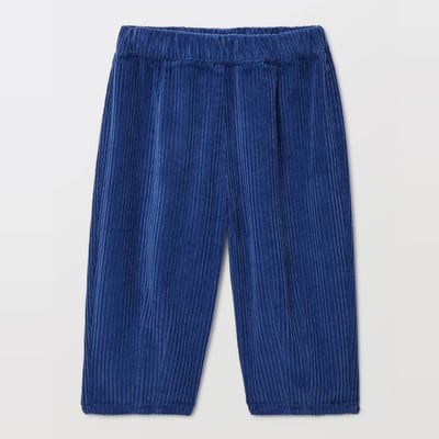 Pantalon taille élastique en velours uni en coton BIO GOTS BOUT'CHOU
