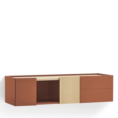 Console murale 2 portes, 2 tiroirs en bois L110cm- OTTO TEULAT