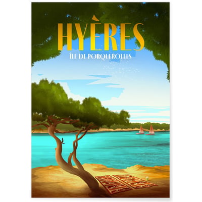 Affiche ville Hyères L'AFFICHERIE