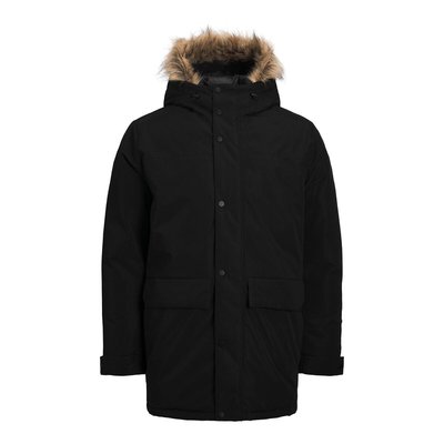 Parka homme noir fausse fourrure La Redoute