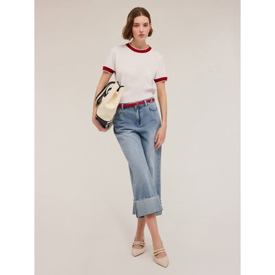 T-shirt in jersey di cotone tinta unita MOTIVI