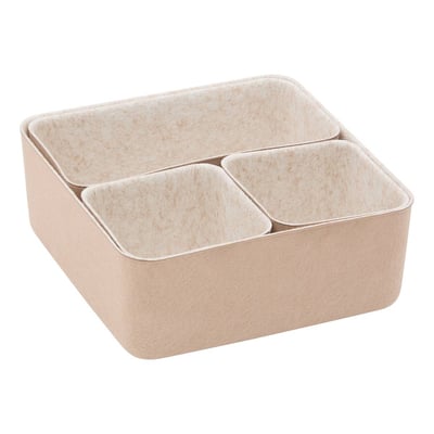 Lot de 4 organiseurs de tiroir Feltia rectangulaires 25x25cm 5FIVE SIMPLY SMART