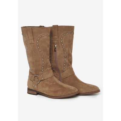 Bottes en suedine cloutées LOLALIZA
