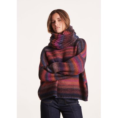 Écharpe multicolore en laine LA FEE MARABOUTEE