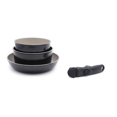 Set de 4 pièces noir amovible - "so nature - océan" LAGUIOLE CUISSON