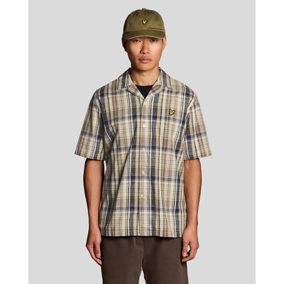 Chemise manches courtes en lin à carreaux LYLE & SCOTT