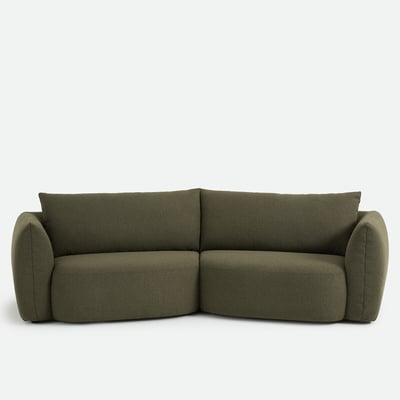 Trapezsofa, 5-sitzig, aus feinem Bouclé, EDITH LA REDOUTE INTERIEURS
