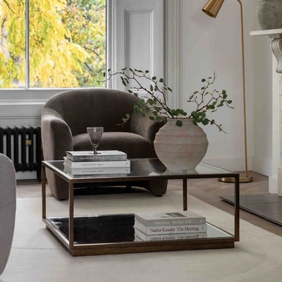 Alaric Glass & Metal Coffee Table ÉDITÉ