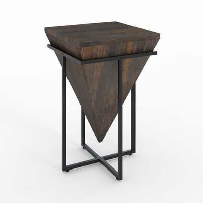 Moyenne table d'appoint en bois et métal - KARA RENDEZ-VOUS DÉCO