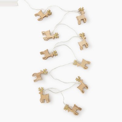 Guirlande Noël LED pailletée, 173cm, en contre plaqué MONOPRIX MAISON
