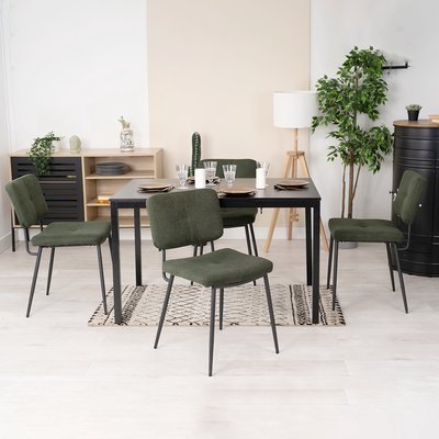 Ensemble de table à manger extensible à allonge avec 4 chaises, BARI4PCSSET MEUBLES COSY