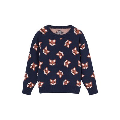 Pull ludique jacquard renards VERTBAUDET