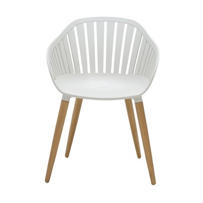 Fauteuil repas d'extérieur plastique blanc Azur ZAGO