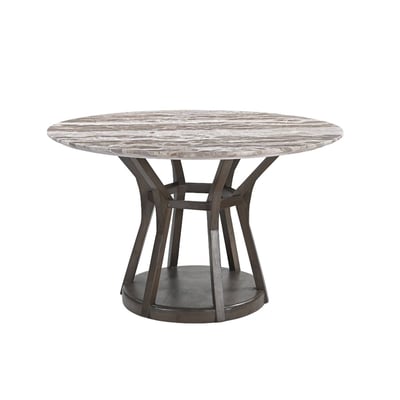 Table à manger en bois de manguier et en marbre ZELIA MADE IN MEUBLES 