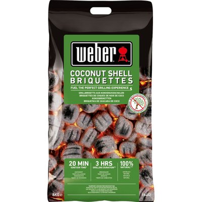 Briquette de charbon de briquettes 8kg de noix de coco WEBER
