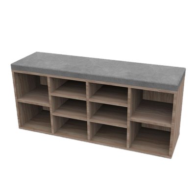 Banc de rangement à chaussures avec coussin JOE - 103,5x29,5x48cm TOILINUX