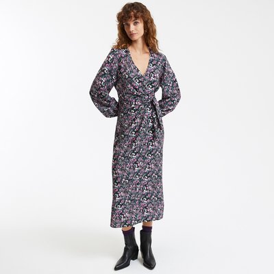 Abito dritto stampato, scollo a V, lunghezza midi LA REDOUTE COLLECTIONS